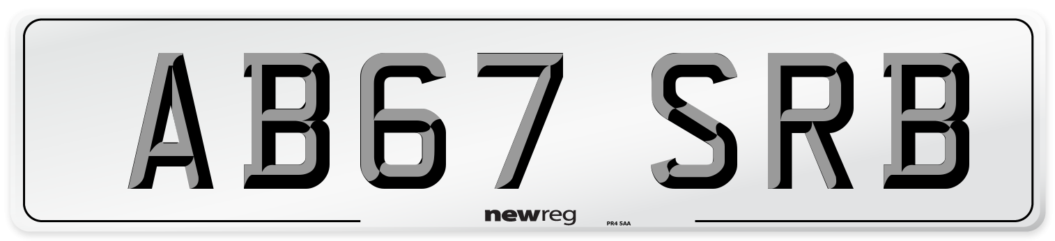 AB67 SRB Number Plate from New Reg